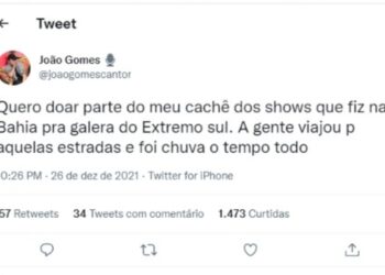 O cantor João Gomes, Dj Alok, Rafa Kalimann e outros famosos se mobilizam para ajudar vítimas das chuvas na Bahia