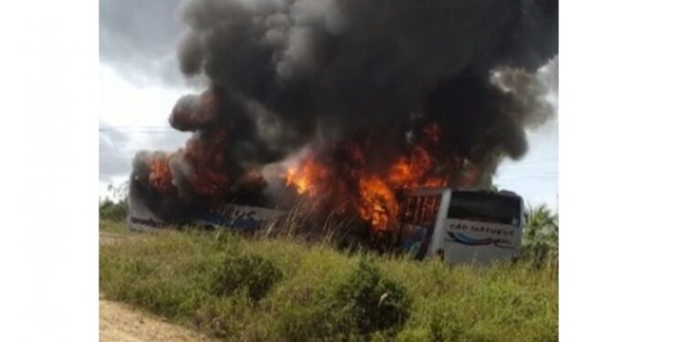 Batida frontal entre ônibus mata 2 motoristas e deixa feridos na BA-120, entre Retirolândia e Coité