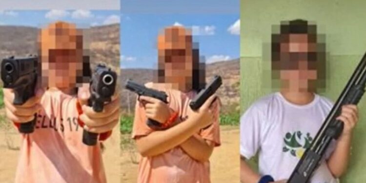 Fotos de filha de prefeito de cidade da BA com armas, são publicadas nas redes sociais