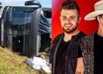 Acidente com ônibus de dupla sertaneja mata cantor Aleksandro