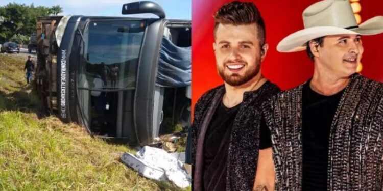 Acidente com ônibus de dupla sertaneja mata cantor Aleksandro