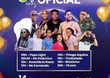 Candeias: grandes atrações musicais, animará o aniversário da cidade, neste domingo