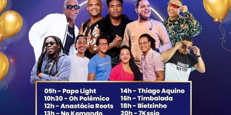 Candeias: grandes atrações musicais, animará o aniversário da cidade, neste domingo