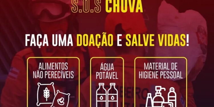 Corpo de Bombeiros lança campanha para arrecadar doações às vítimas das chuvas intensas na Bahia