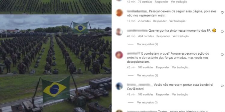Bolsonaristas ‘atacaram’ redes sociais do Exército durante posse de Lula