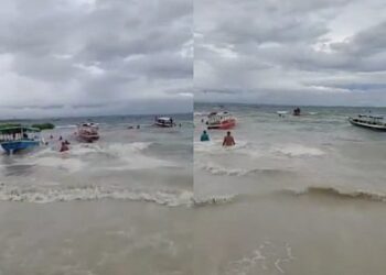 Barco que fazia travessia na Ilha de Maré vira com 20 passageiros