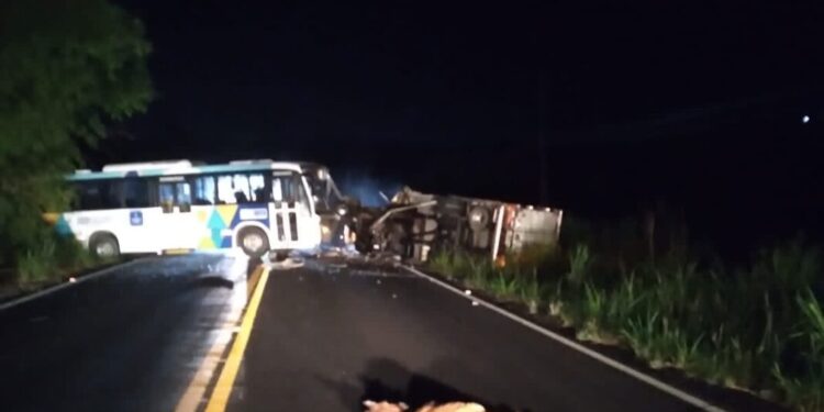 Acidente BA-522 : Dois veículos tentam desviar de animais, batem de frente e motorista morre