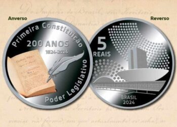 Banco Central lança moeda em comemoração aos 200 anos da 1ª Constituição do Brasil