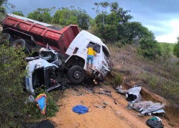 Tragédia na Bahia: Quatro pessoas da mesma família morrem após batida entre caminhão, duas das vítimas eram crianças