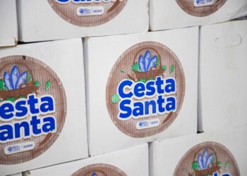 Prefeitura de Madre de Deus entrega mais de 40 toneladas de alimentos com a Cesta Santa nesta quinta (17)