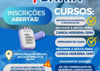 Candeias: Prefeitura abre inscrições em cursos de qualificação para jovens e adultos.