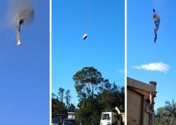 Balão cai em SC e mata 8 pessoas