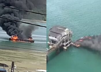 Madre de Deus: Incêndio em balsa deixa três pessoas feridas