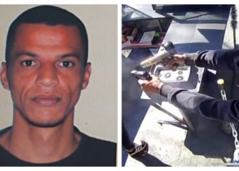 Polícia procura por homem que atirou contra a ex com duas armas na mão