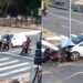 vídeo mostra momento em que motociclista parado no sinal é atropelado e morre