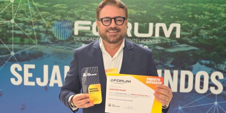 Dailton Filho recebe título de Prefeito Inovador 2026 por avanços na gestão digital